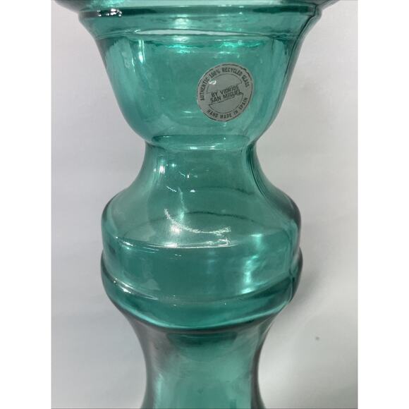 Rare Green Vidrios San Miguel Recycled Glass Decorative Vase Spain 21.5" Tall - Picture 7 of 9
